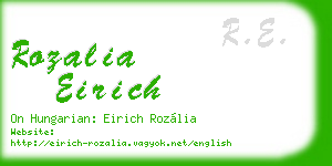 rozalia eirich business card